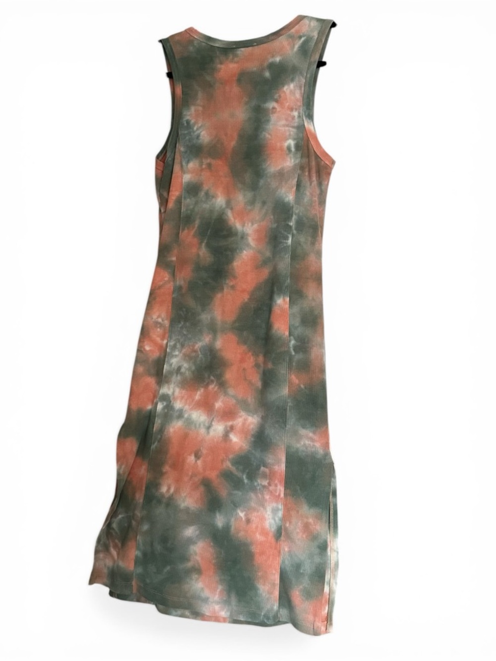 Mystree Olive Green and Rust Tie-Dye Tank Dress - Picture 2 of 6